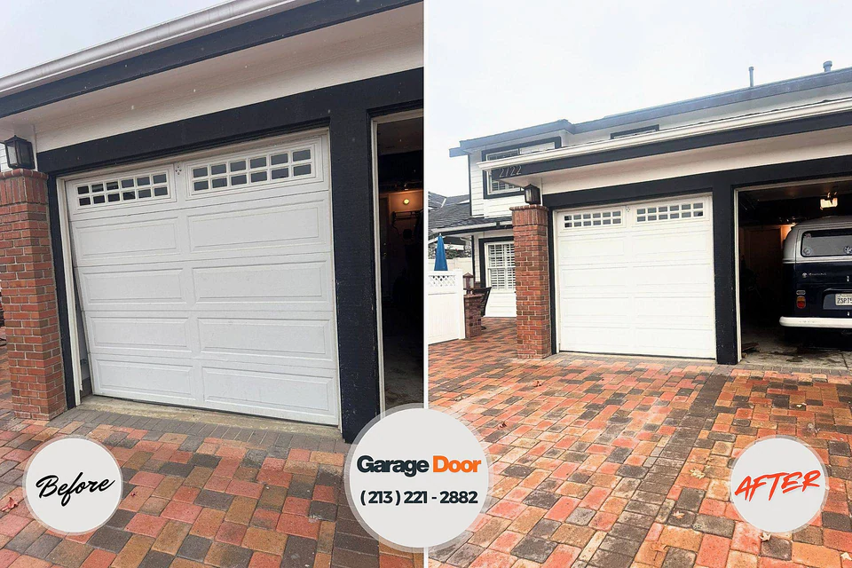 Before and after: garage door repair Southmont, PA